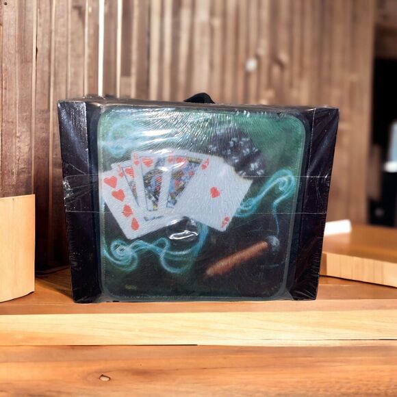 4 Poker Royal Flush Cigar Coasters - Picture 2 of 4